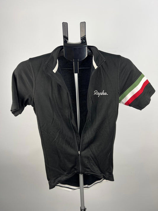 Rapha Cycling Jersey - XS - Black - Made in Italy - Short Sleeve - Full Zip