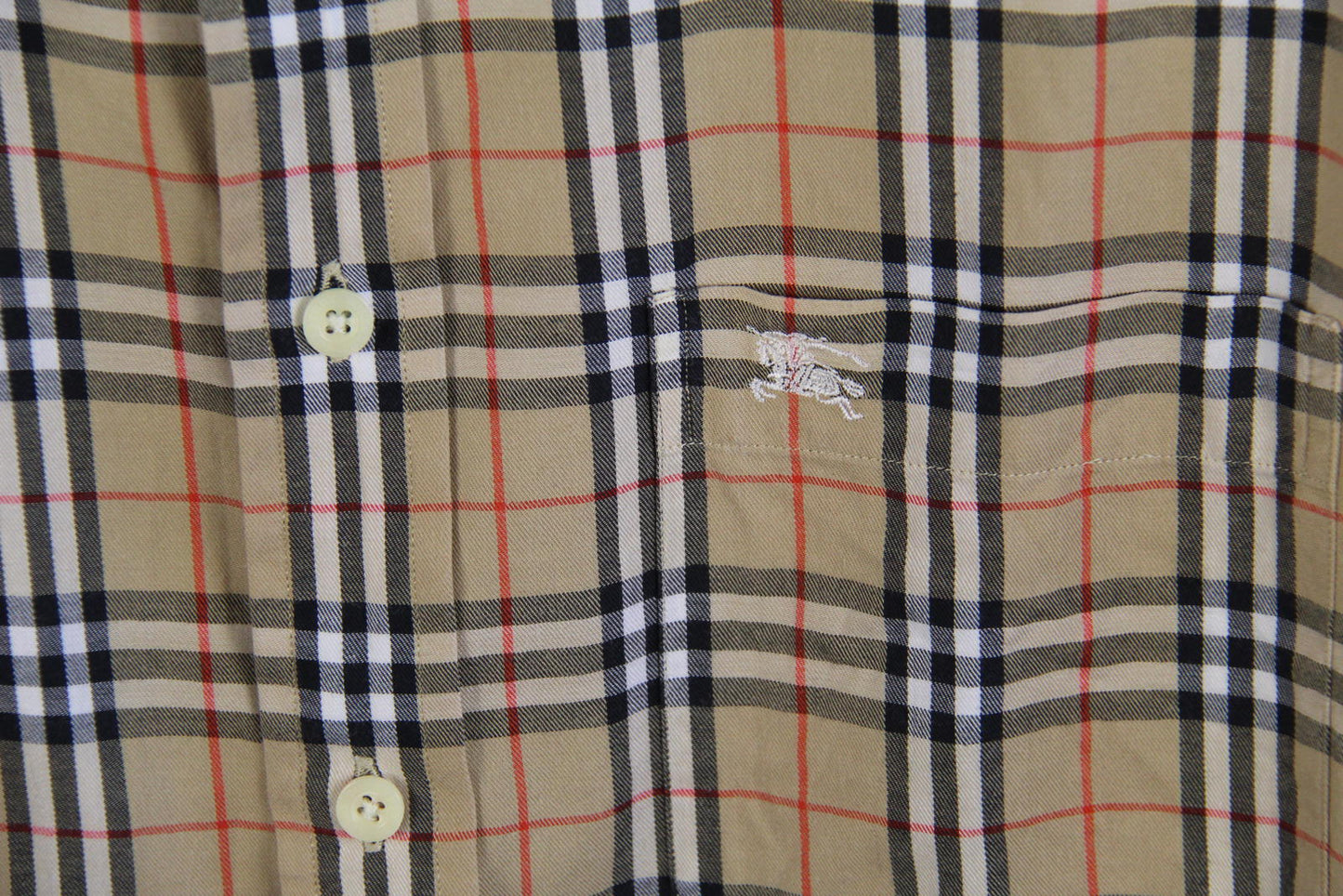 Burberry London Men’s Classic Nova Check Long Sleeve Shirt – Size XL