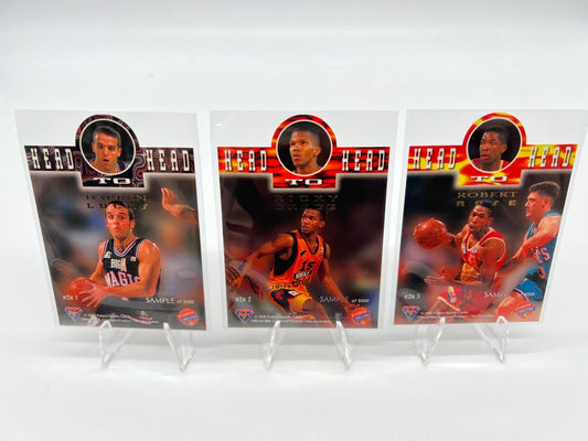 1995 Futera NBL Basketball Trading Card Head To Head Chase Card Set (7) Sample