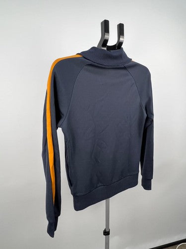 PUMA Men’s Track Jacket S Navy Blue Orange Full Zip Raglan