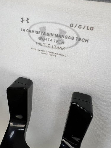 Under Armour Tech Tank Top White with Grey Trim Size Large