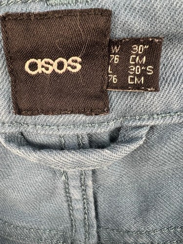 ASOS Men’s Skinny Jeans Blue W30 L30 Button Fly