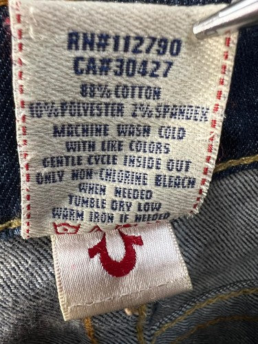 True Religion Zach Men's Jeans Blue Button Fly Made in USA 31