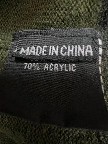 Paul Frank Mens Zip Cardigan Sweater Olive Green Size S