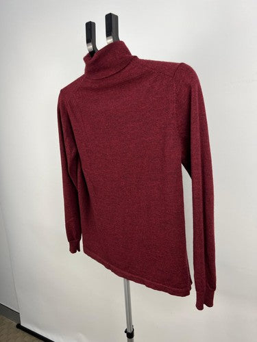 Country Road 100% Wool Turtleneck Sweater Burgundy Size S