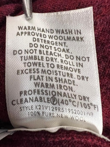 Country Road 100% Wool Turtleneck Sweater Burgundy Size S