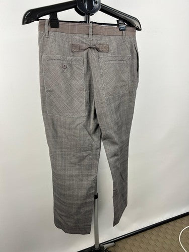 Parc Diamond Men's Wool Blend Plaid Dress Pants Gray Size 30