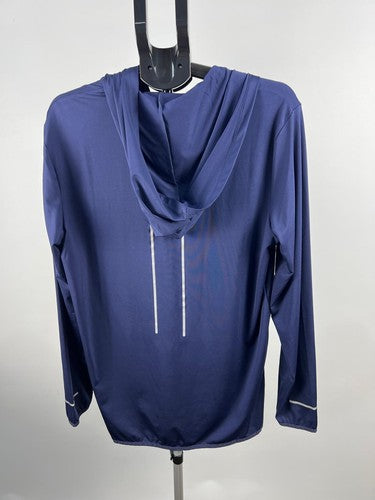 ASICS Running Hoodie 1/4 Zip Long Sleeve Navy Size L