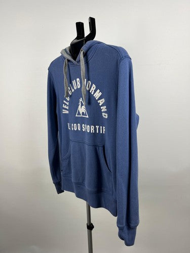 Le Coq Sportif Velo Club Normand Blue Pullover Hoodie Size M