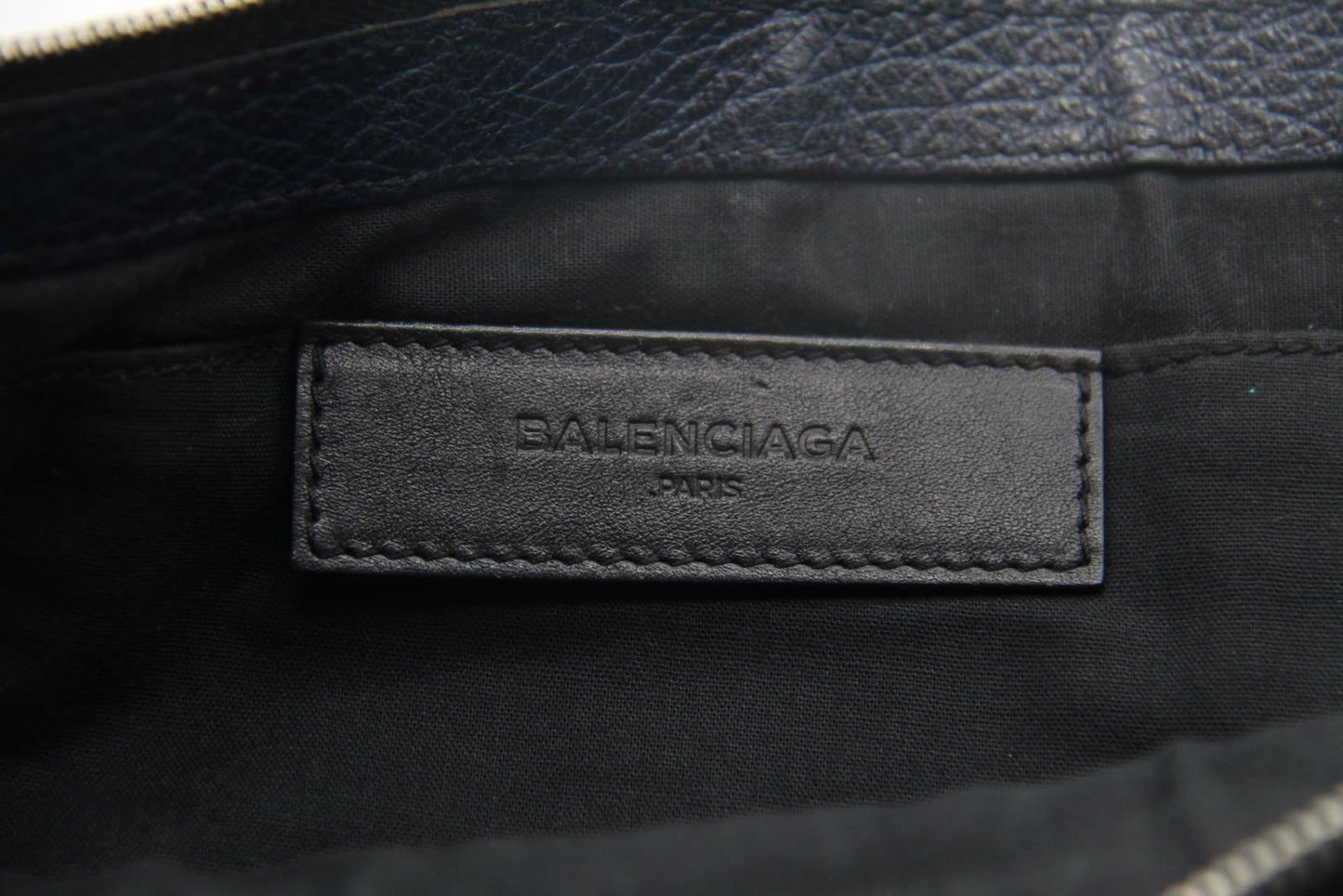 Balenciaga Paris Black Leather Clutch Bag