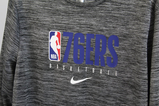 Nike NBA 76ers Dri-FIT Long Sleeve Pullover Men's Sweatshirt – Size XL