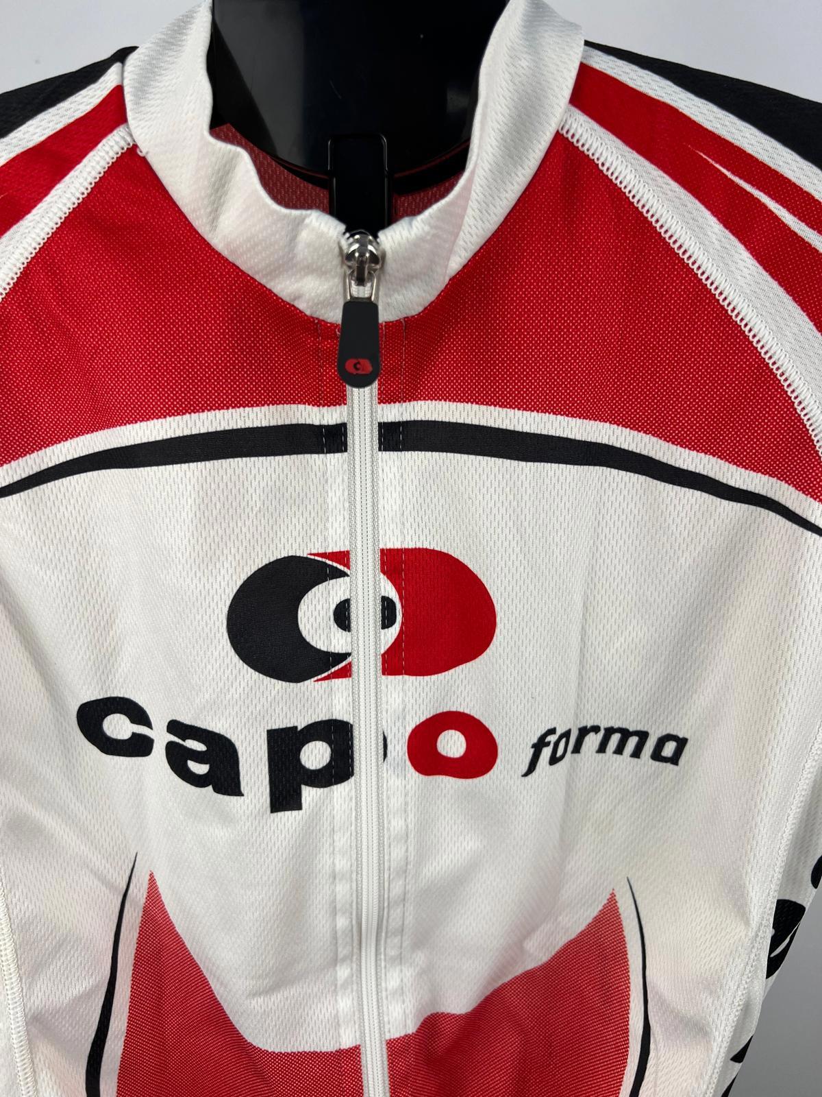 Capoforma Cycling Jersey S Made in Italy Full Zip Short Sleeve Red