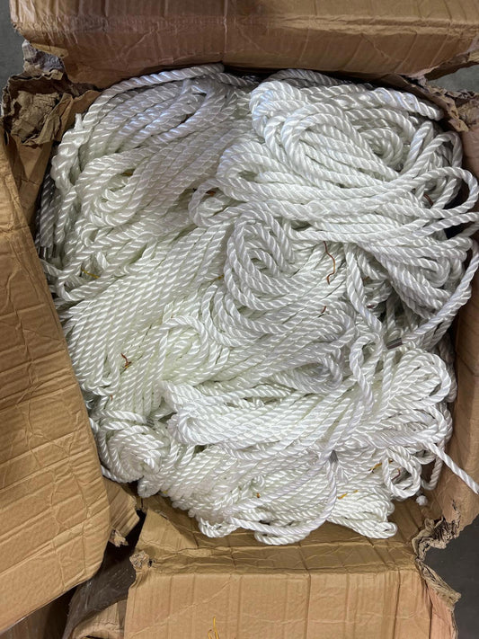 Bulk Pre-Cut Poly Tie-Down Ropes – Looped Ends – Truck Tarp Securing