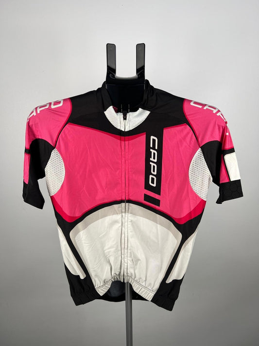 Capo - Made in Italy - Cycling Jersey Top - Size S - Grey/Pink