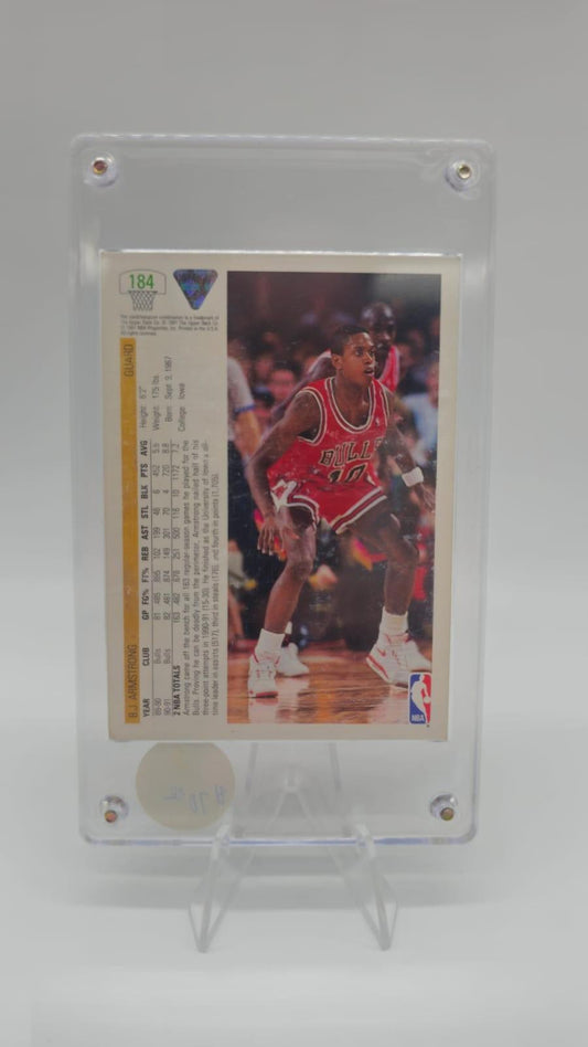 1991–92 Upper Deck B.J. Armstrong #184 Autographed Card Chicago Bulls