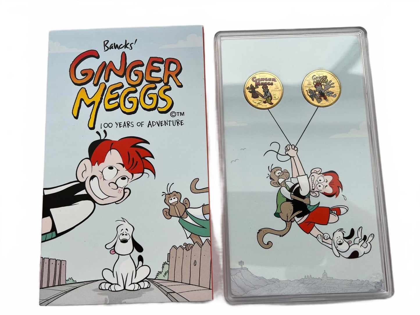 Ginger Meggs 100 Years of Adventure 2021 $1 Coloured Uncirculated Two-Coin Set
