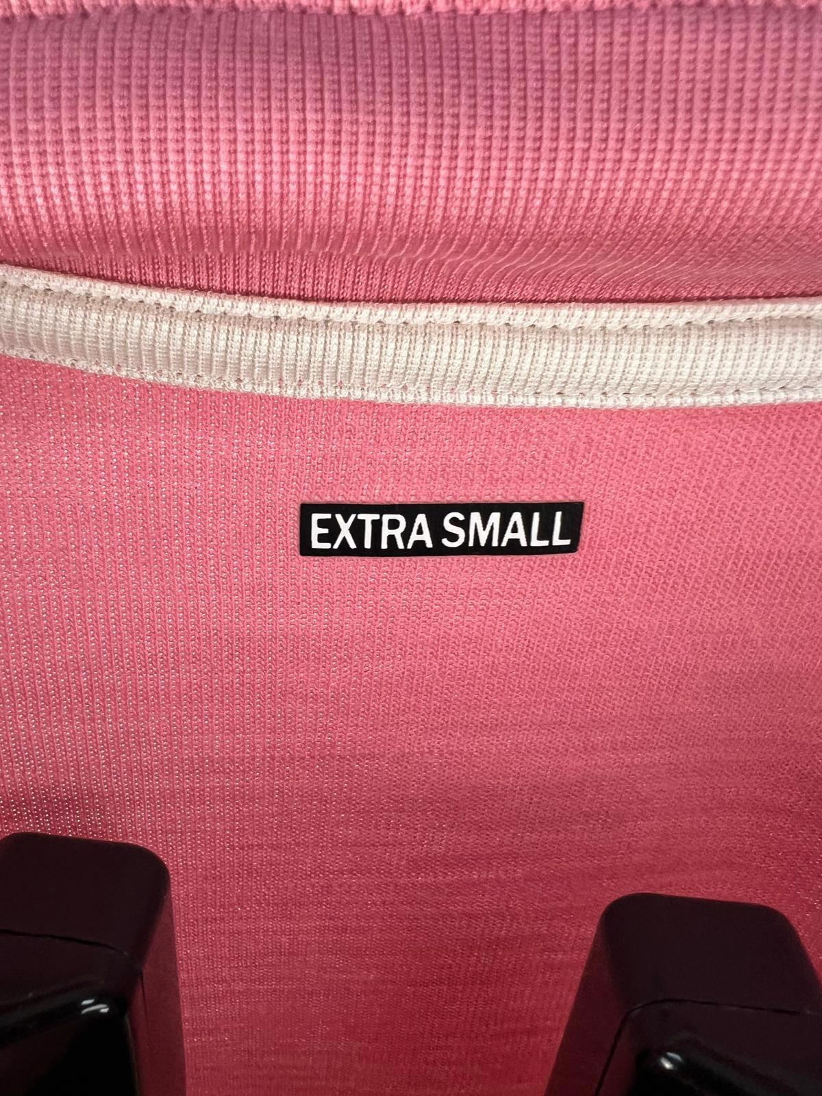 Rapha Short Sleeve Cycling Jersey XS Pink Grey White 1/4 Zip