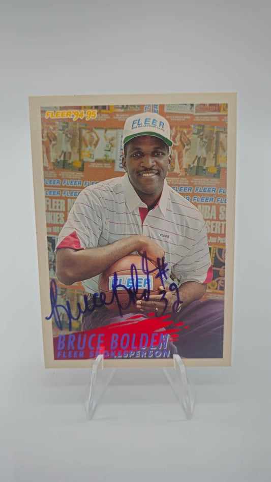 Bruce Bolden 1994–95 Fleer Autographed Trading Card – Fleer Spokesperson