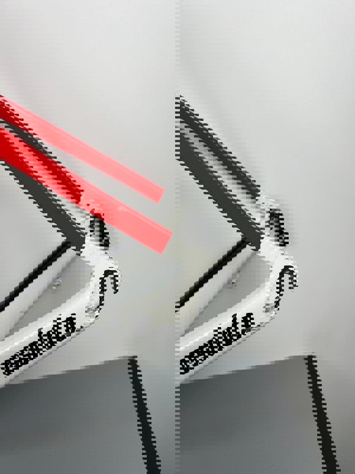 Dedacciai Assoluto Carbon Road Bicycle Frame + Fork (ISP, Red/White)