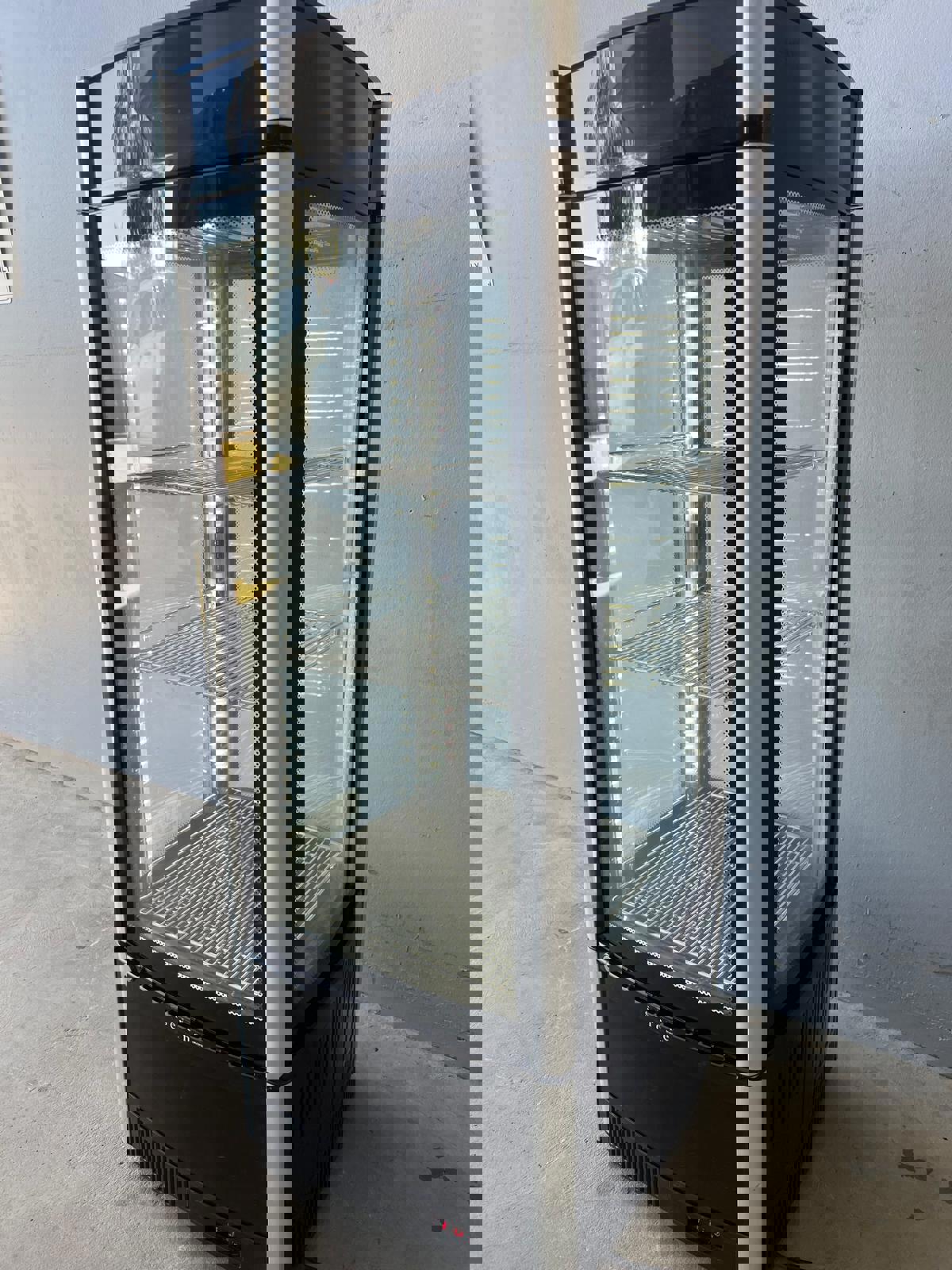 Skope SC430 Black Glass Door Upright Fridge