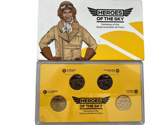 2021 Heroes of the Sky - Centenary of the RAAF Four-Coin Set RAM UNC