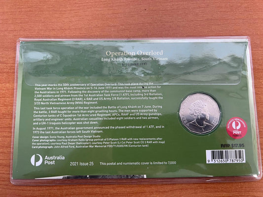 Australia 2021 Operation Overlord RAM 50c Battle of Long Khanh Coin PNC