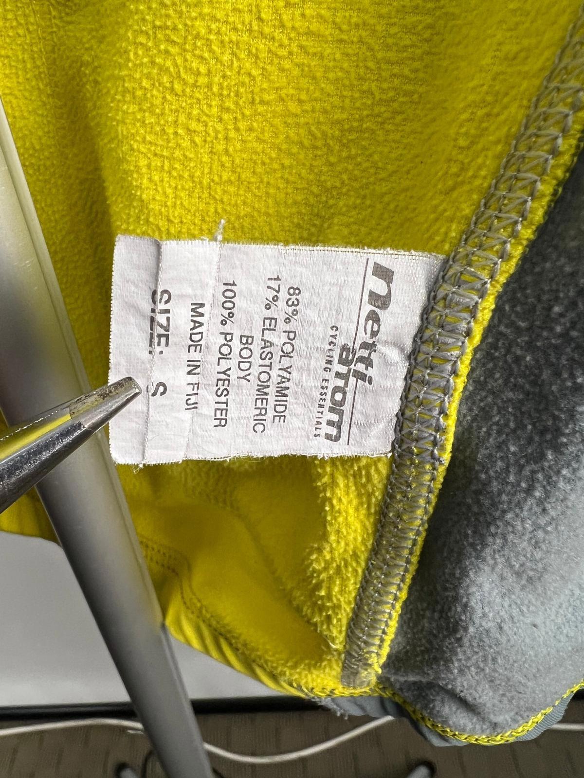 Netti A Thermal Cycling Jersey Jacket Yellow/Grey, Full Zip, Size S