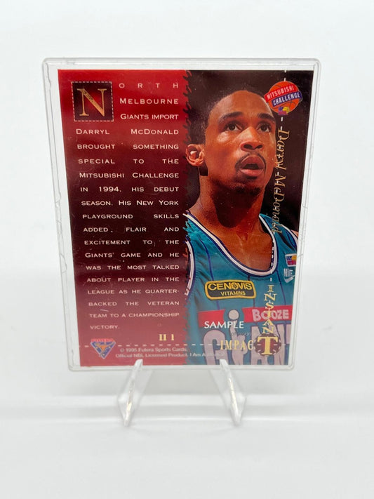 1995 Futera NBL Instant Impact Darryl Mcdonald Signed Sample
