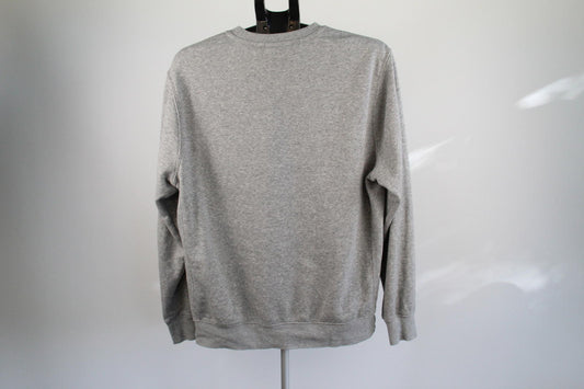 Nike Crewneck Sweatshirt Men's Medium Grey Pullover Jumper Swoosh Cotton Blend