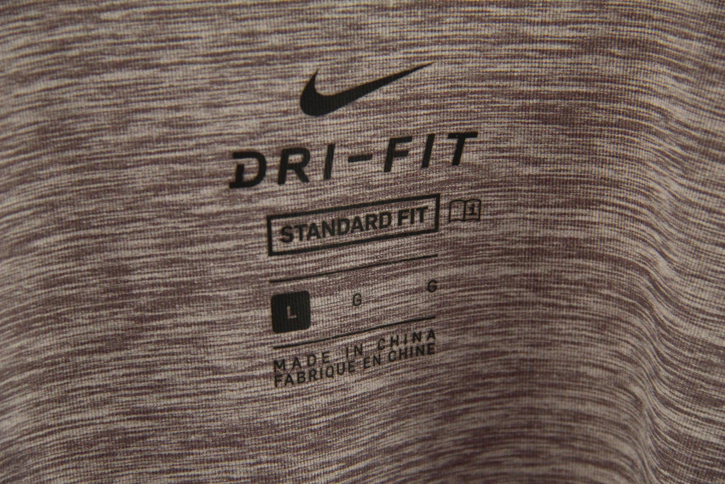 Nike Dri-FIT Full Zip Hoodie Men's Large Grey Marle Sweatshirt Gym Track Jacket