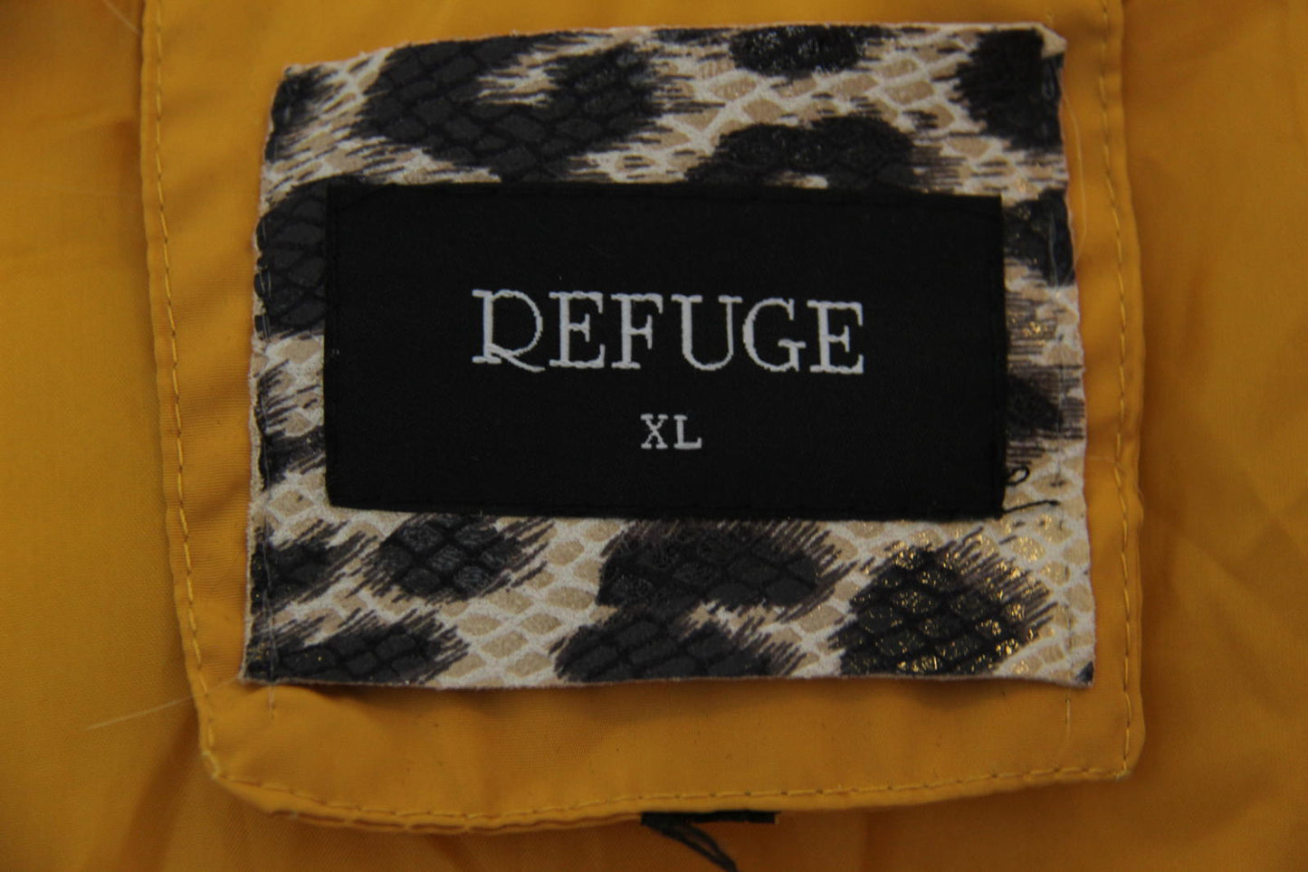 Refuge Yellow Cropped Puffer Jacket – Size XL