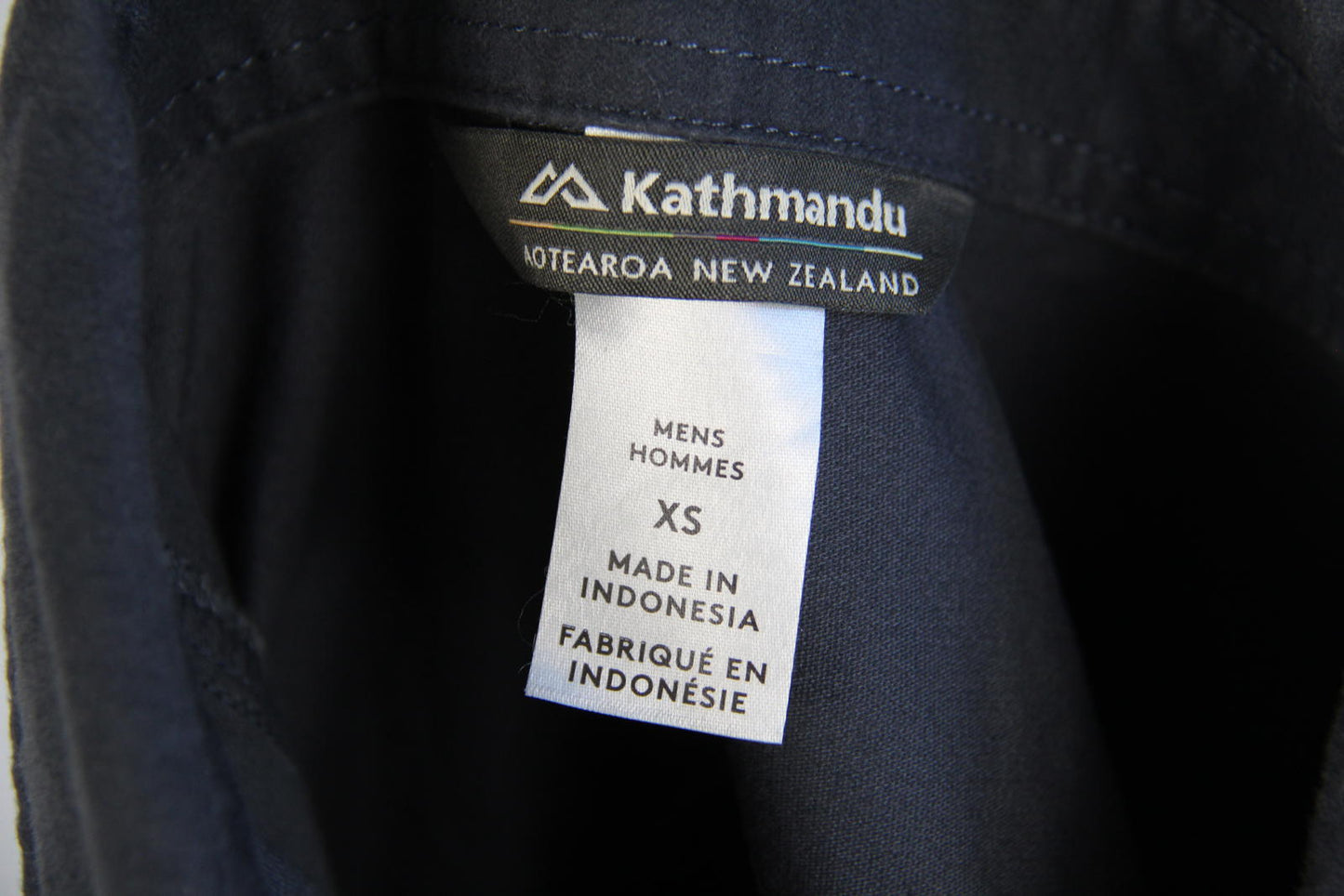 Kathmandu Men's Navy Long Sleeve Cotton Stretch Shirt – Size XS