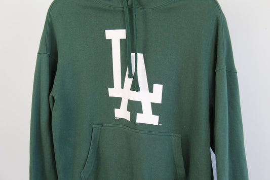 Majestic MLB Los Angeles Dodgers Green Men's Hoodie - Size S