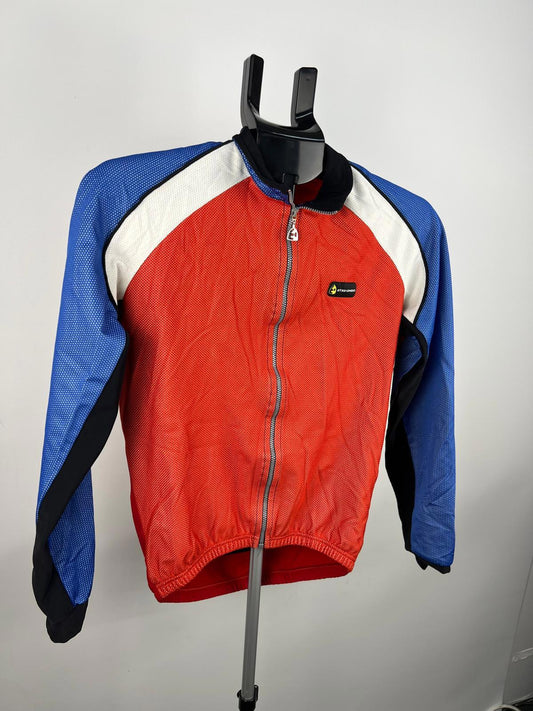 Etxe-Ondo Windstopper Cycling Jacket - M - Red/Blue - Full Zip - Made in Spain