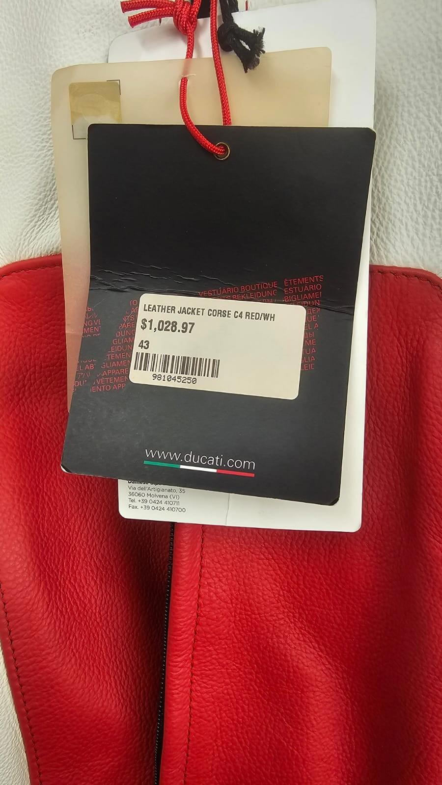 DUCATI MENS DUCATI CORSE C4 LEATHER JACKET New