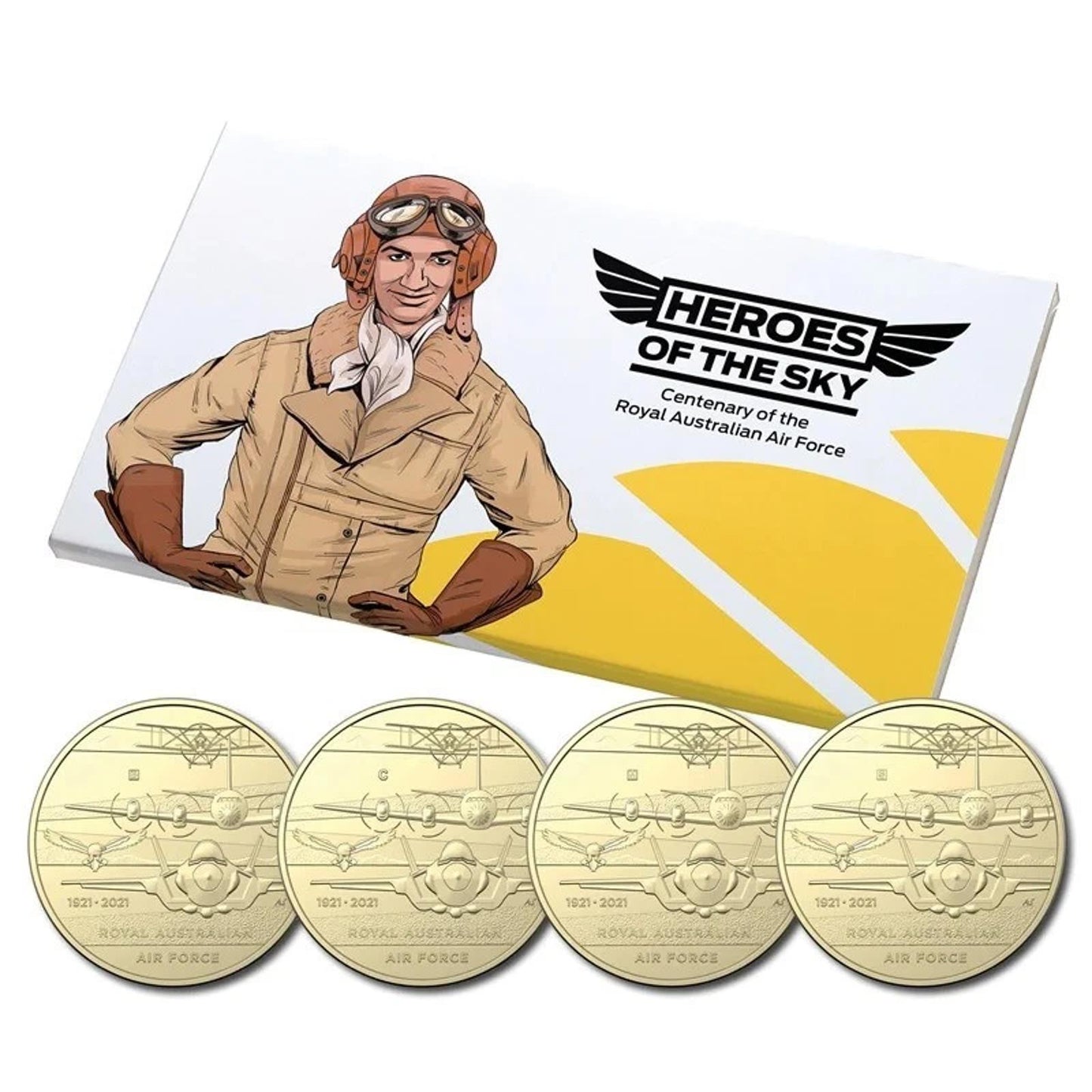2021 Heroes of the Sky - Centenary of the RAAF Four-Coin Set RAM UNC