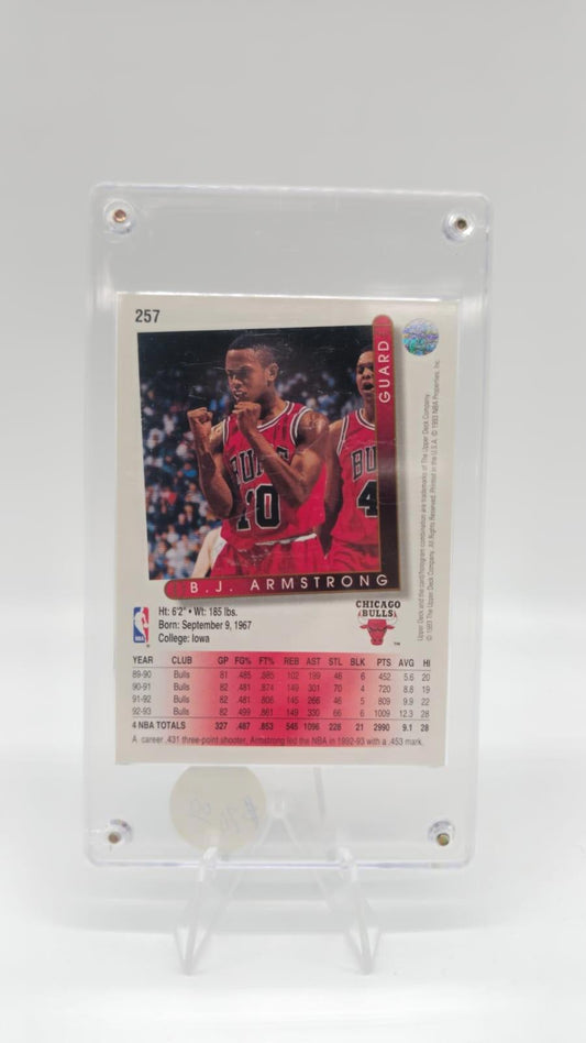 1993–94 Upper Deck B.J. Armstrong #257 Autographed Card Chicago Bulls