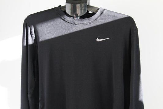 Nike Dri-FIT Long Sleeve Men's T-Shirt - Black - L