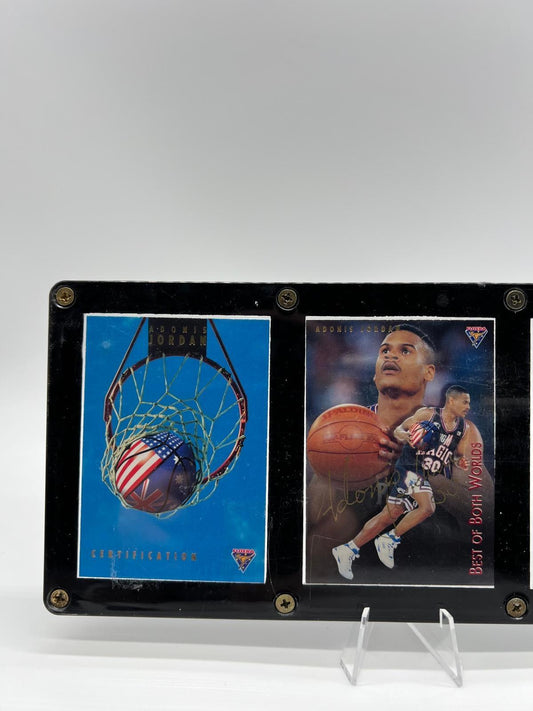 1994 Futera NBL Best of Both Worlds Adonis Jordan Three Card Set Sample SIGNED