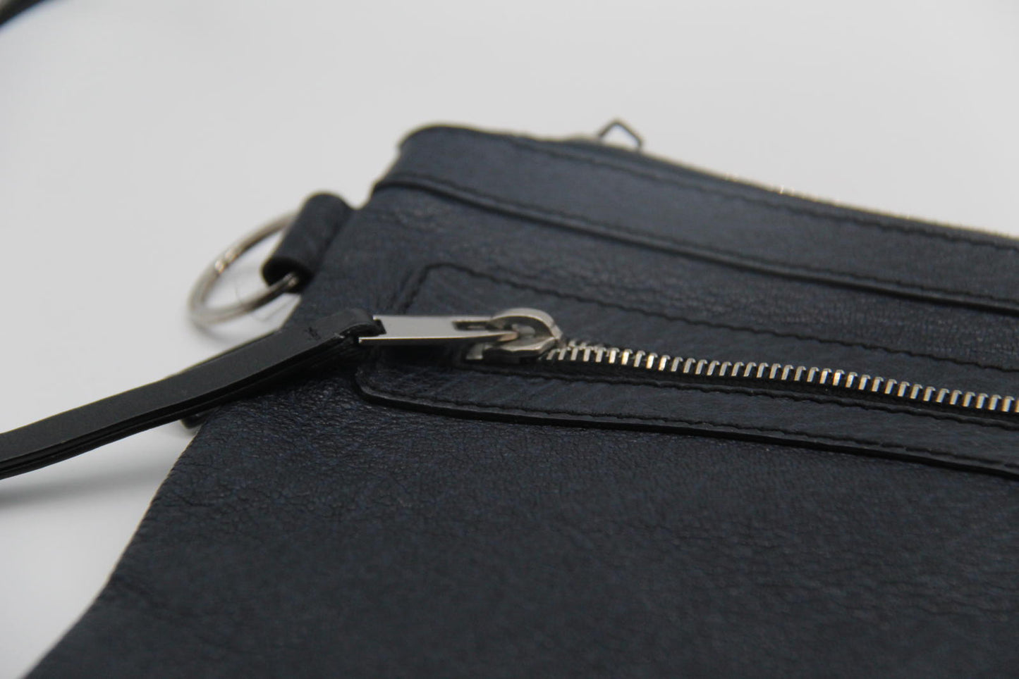 Balenciaga Paris Black Leather Clutch Bag