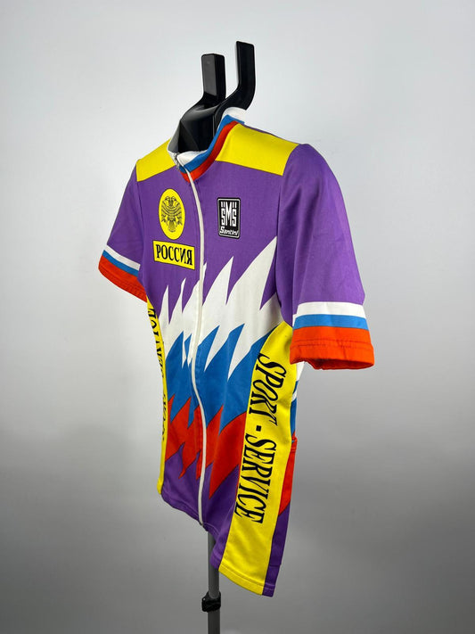 Santini SMS Sport Service Russia Cycling Jersey M Made in Italy