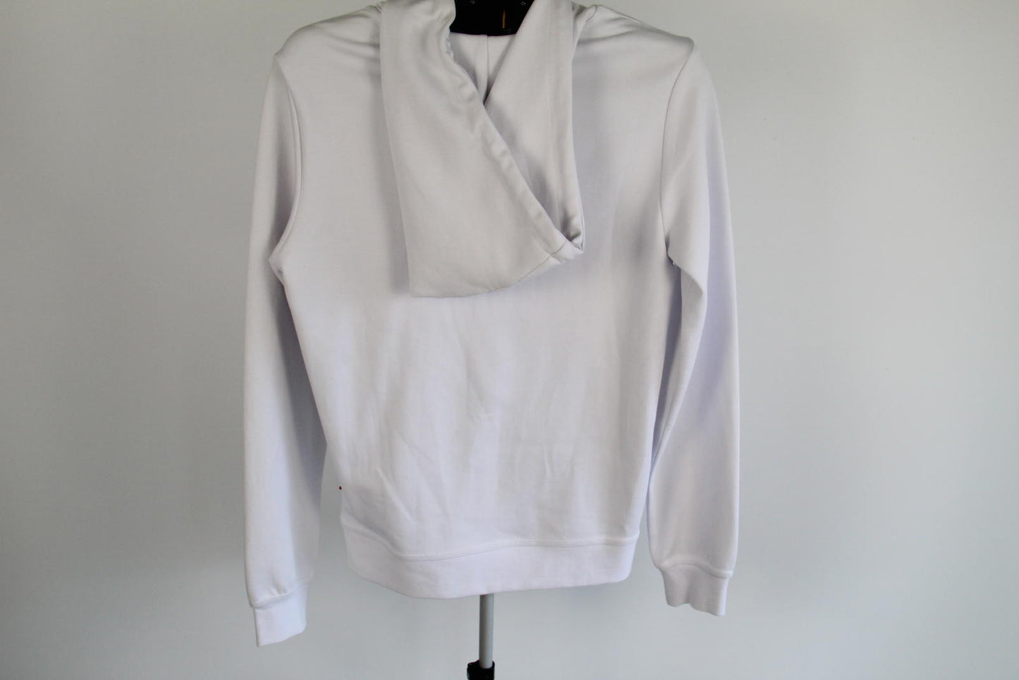 Le Coq Sportif Roissey White Hoodie Gold Foil Logo Sweatshirt - Size S