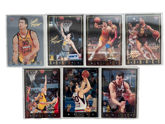 1994 Australia NBL 'Scott Fisher - Heroes' Limited Edition Sample Set 7 Cards