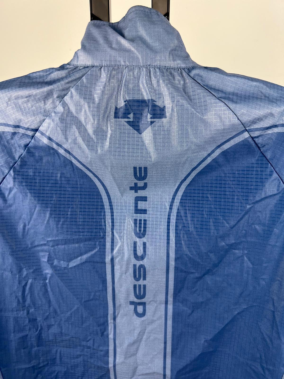 Descente Blue Lightweight Windbreaker Jacket - Small - Made in Mexico
