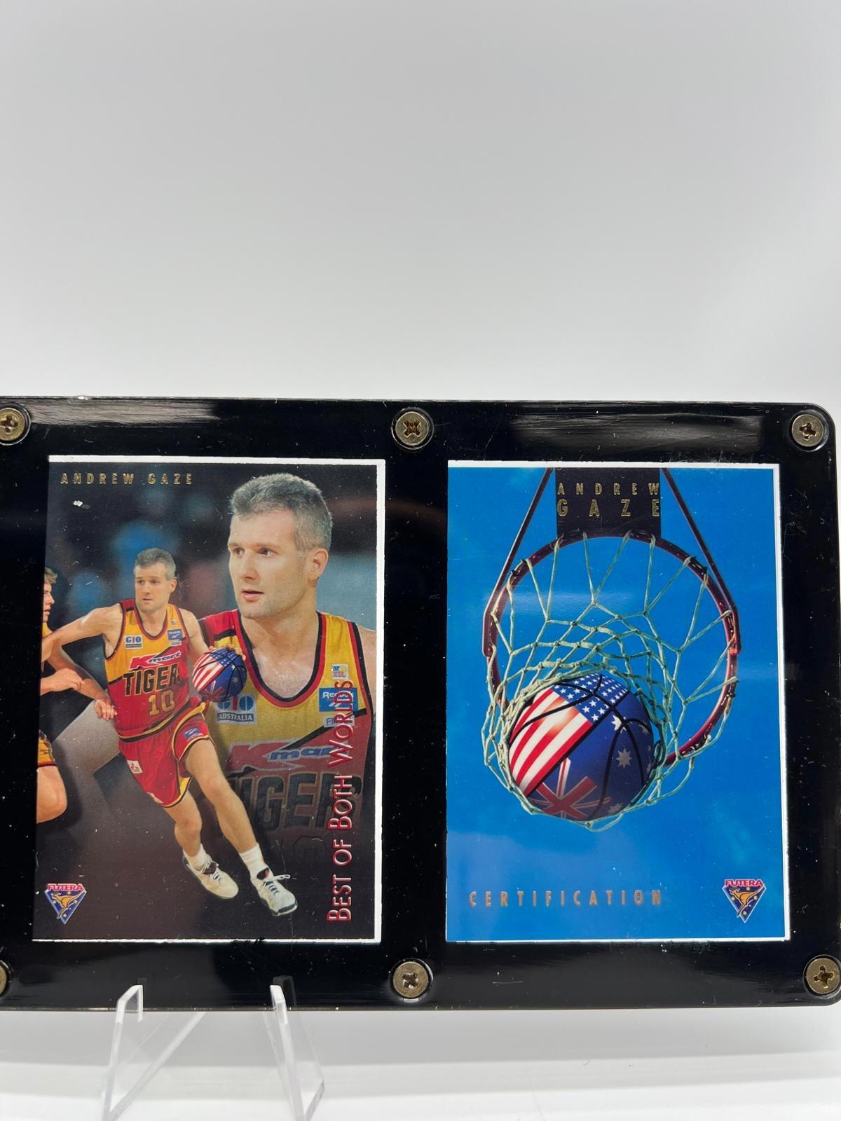 1994 Futera NBL Best of Both Worlds Andrew Gaze Three Card Set Sample