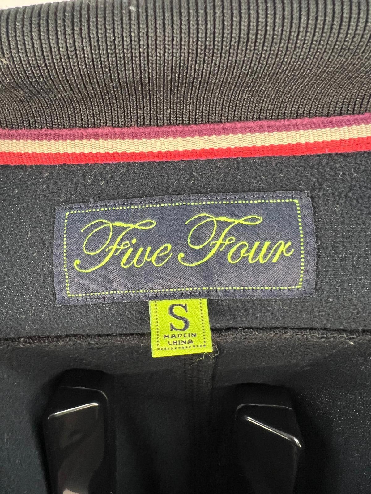 Five Four Men's Track Jacket Small Black Full Zip Mock Neck Polyester