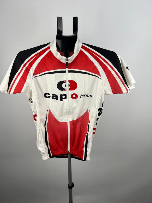 Capoforma Cycling Jersey S Made in Italy Full Zip Short Sleeve Red