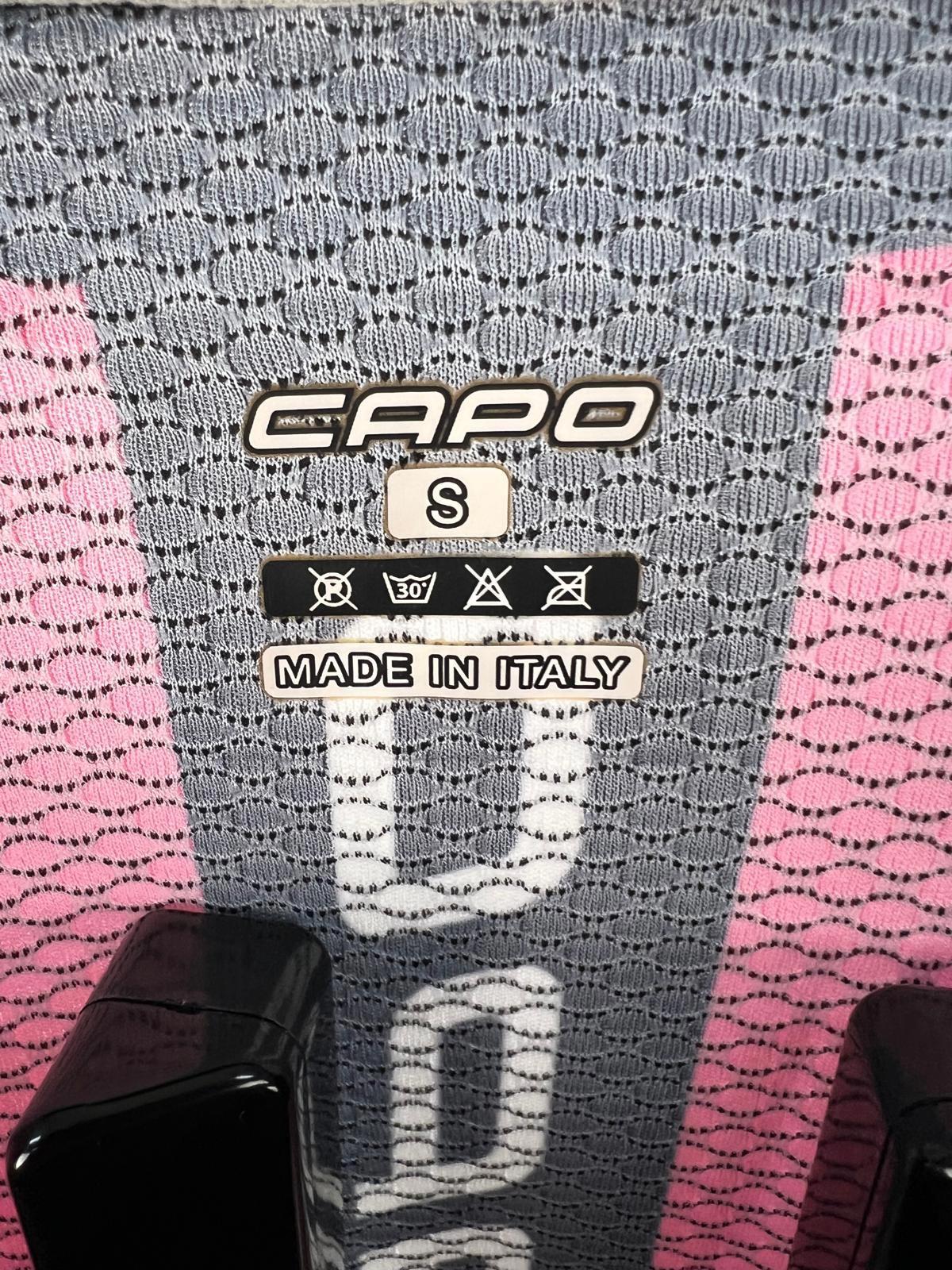 Capo - Made in Italy - Cycling Jersey Top - Size S - Grey/Pink