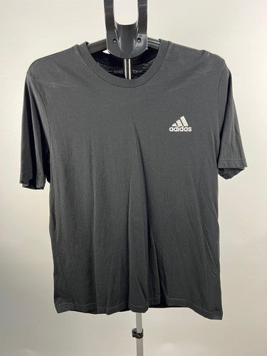 adidas Men's Black Logo T-Shirt Size L Crew Neck Short Sleeve