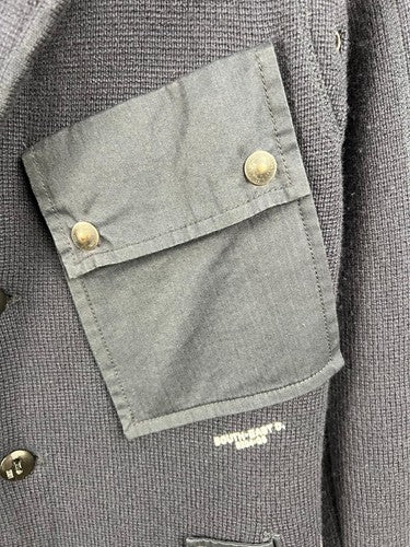 G-Star RAW 3301 Navy Knit Military Field Jacket Size S